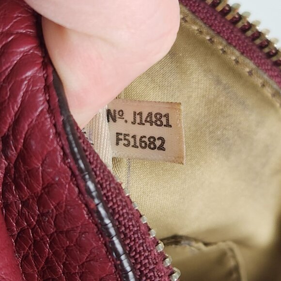 Coach Crossbody Bag Womens Red Vintage Small Pebbled Leather Purse Classic - Picture 14 of 16